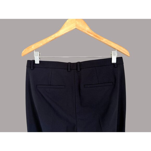 Theory Womens Black Wool Blend Wide-Leg Dress Pants Preppy Business Wear Trouser - Picture 6 of 7